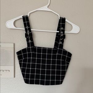 Forever 21 Black and White Checkered Top